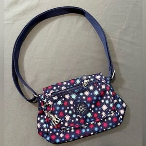 Kipling Star Print Crossbody Bag w/ Monkey Keychain